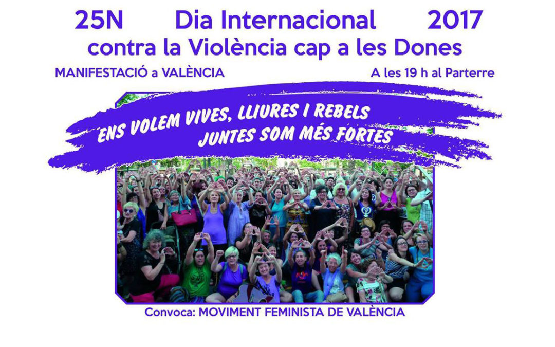 Manifestació contra la violència cap a les dones el 25 de novembre