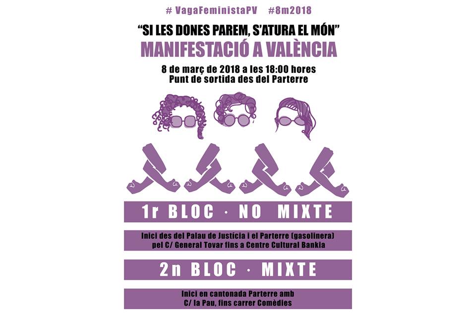 Manifestació 8 de març, dia internacional de les dones