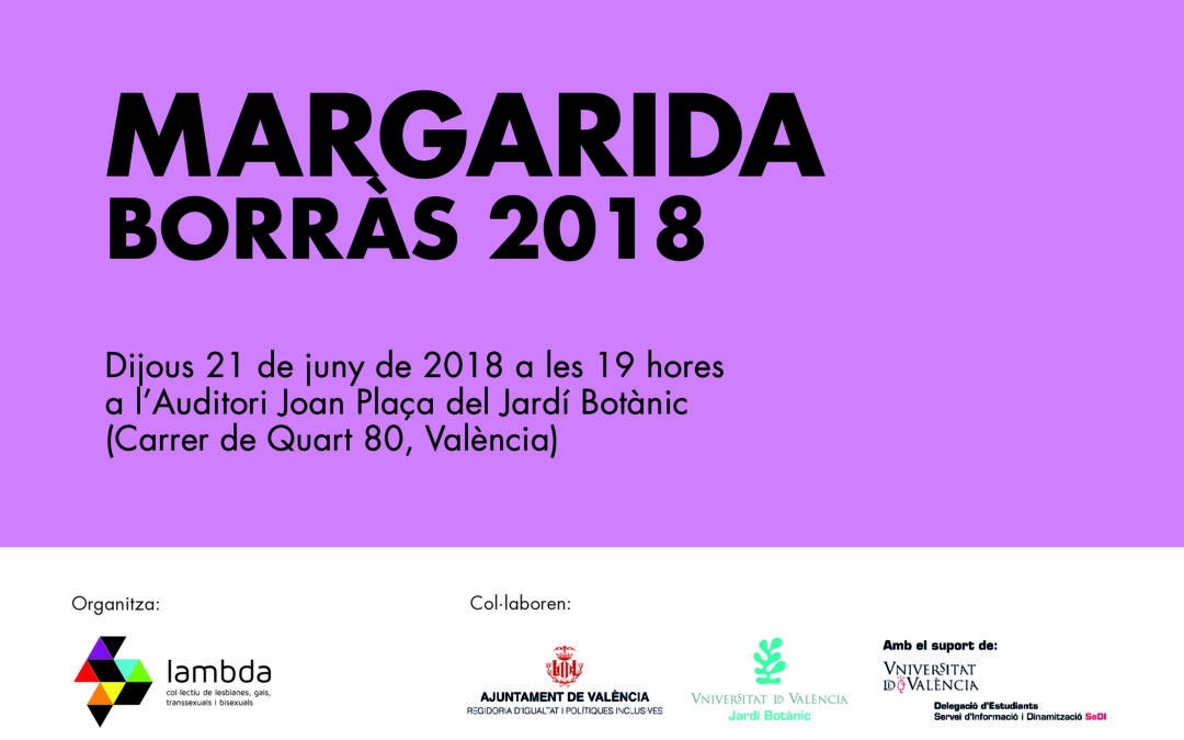 Lambda entrega los Premios Margarida Borràs el 21 de junio